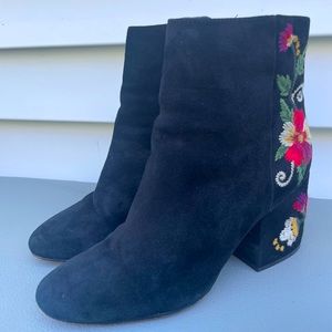 Sam Edelman Embroidered Ankle Boots / Booties